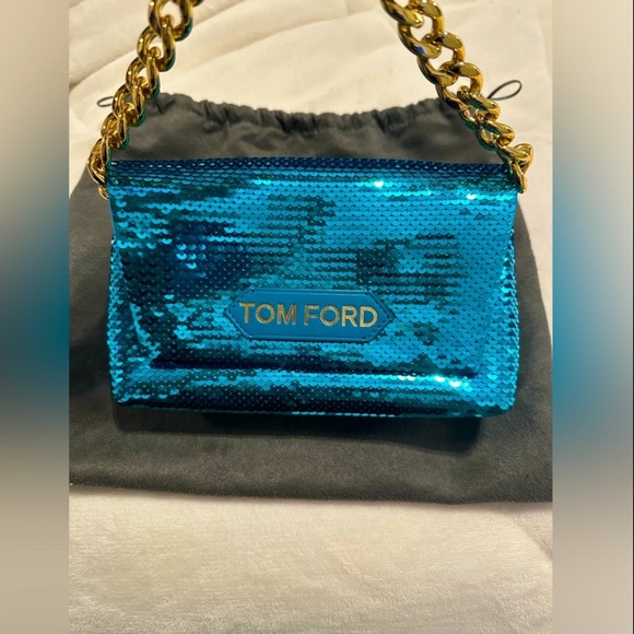 Authentic Tom Ford Sequin mini chain handbag - Picture 2 of 4